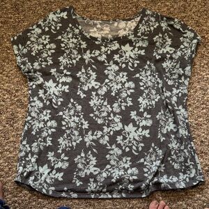 Floral Gray Women's Top